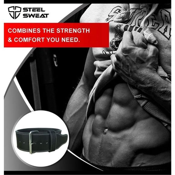 Steal Sweat small  Leather Weight Lifting Belt - Picture 1 of 10